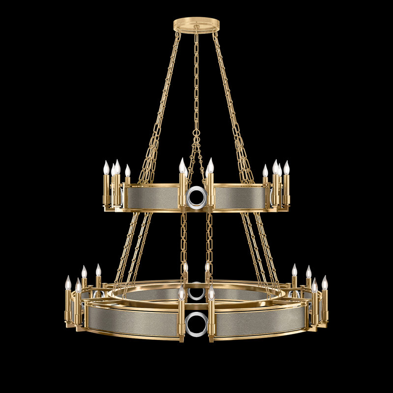 Mirage 24 - Light Chandelier, Coco/Gold/Nickel