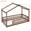 Structure de lit en bois avec clôture-962204997-962204996