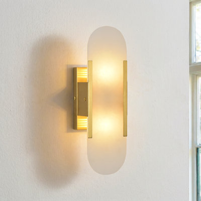 Alabaster Dimmable LED Gold Wall Mounted Sconce