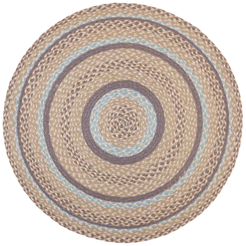 Lavendale Hand Woven Jute Rug, Round 4'