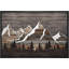Western Western Effect Landscape Pastel Brown Tree Mountains Nature Abstract Artwork Living Room Decor on Canvas, impression-93388734-93388733