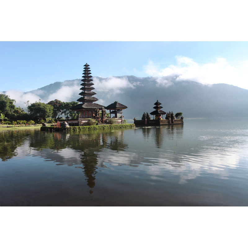 A Hindu Temple That Is On The Waterfront by Arissanjaya - Wrapped Canvas Print, 30cm H x 46cm W x 3.8cm D