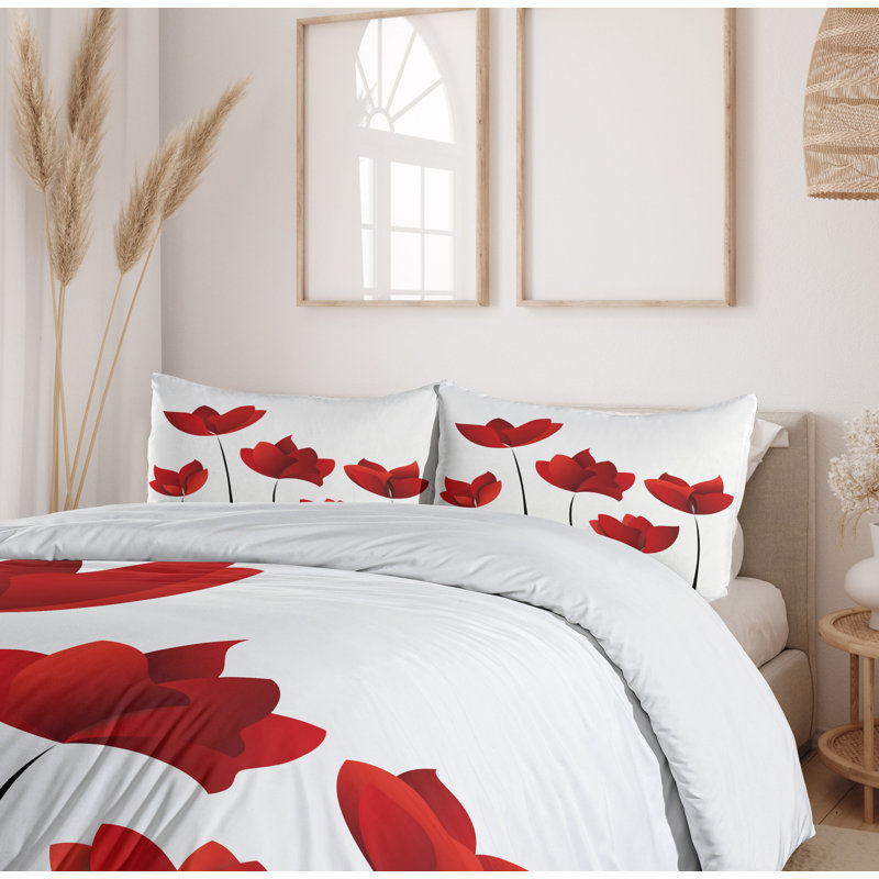 Floral Traditional Polyester Floral Duvet Cover, Queen
