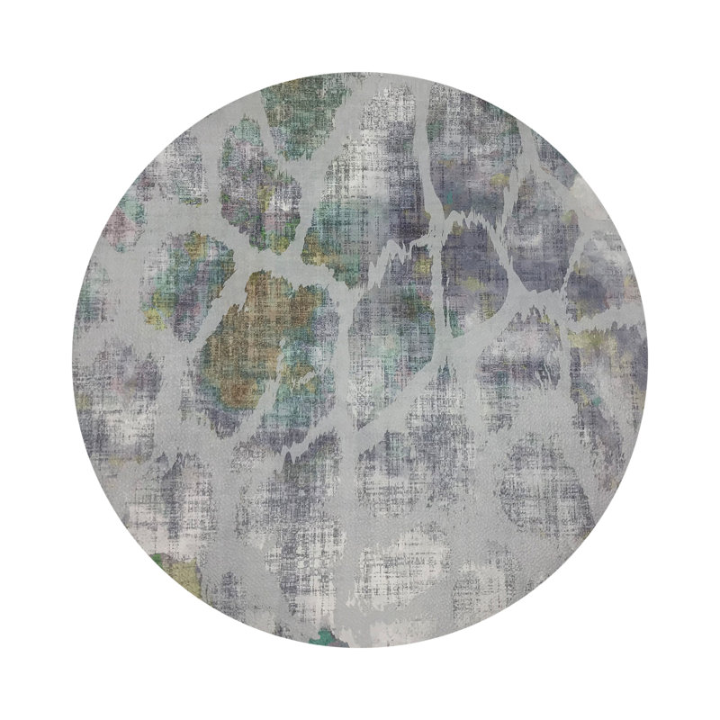 Giraffe Holiday Vegan Leather Round Coasters, Fall
