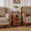 Table de bout avec station de charge, tables d'appoint avec ports et prises USB, table d'appoint avec 2 tiroirs, petite table de chevet en bois, petite table d'appoint rustique, table de bout moderne avec tiroir-134731702-134731704