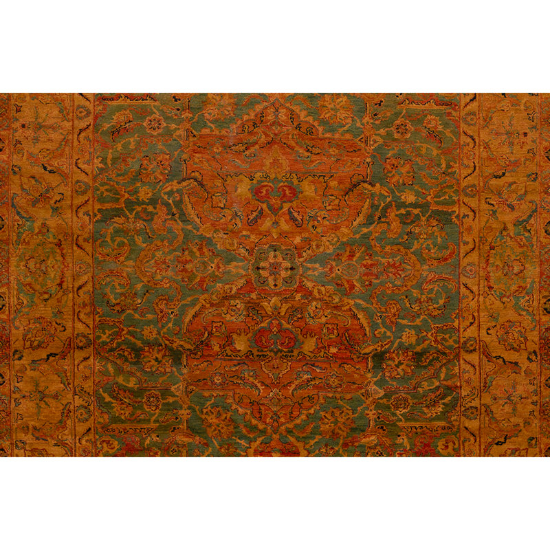 Hand Knotted Wool Area Rug in Blue