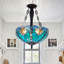 Luminaire suspendu 3 lumières à intensité variable Tiffany