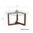 Modern Coffee Table with 100% Tempered Glass Top, Walnut Color, 29.5 x 15.7 x 29.5 inches | Solid Pine Wood Frame, 0.24 inches Thick | Sleek Design for Living Room, Durable & Stylish Home Furniture-919322082