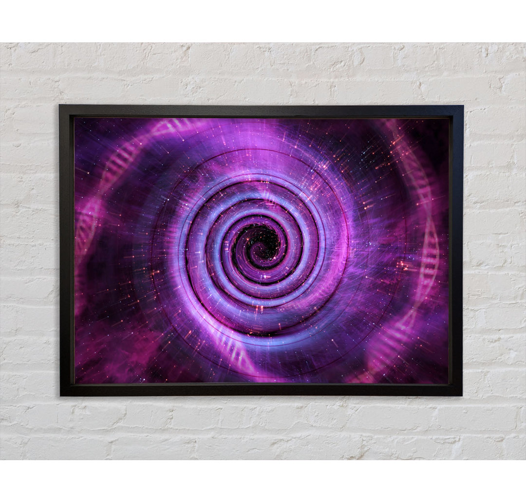 Wormhole Pink - Einzelner Bilderrahmen Kunstdrucke auf Leinwand