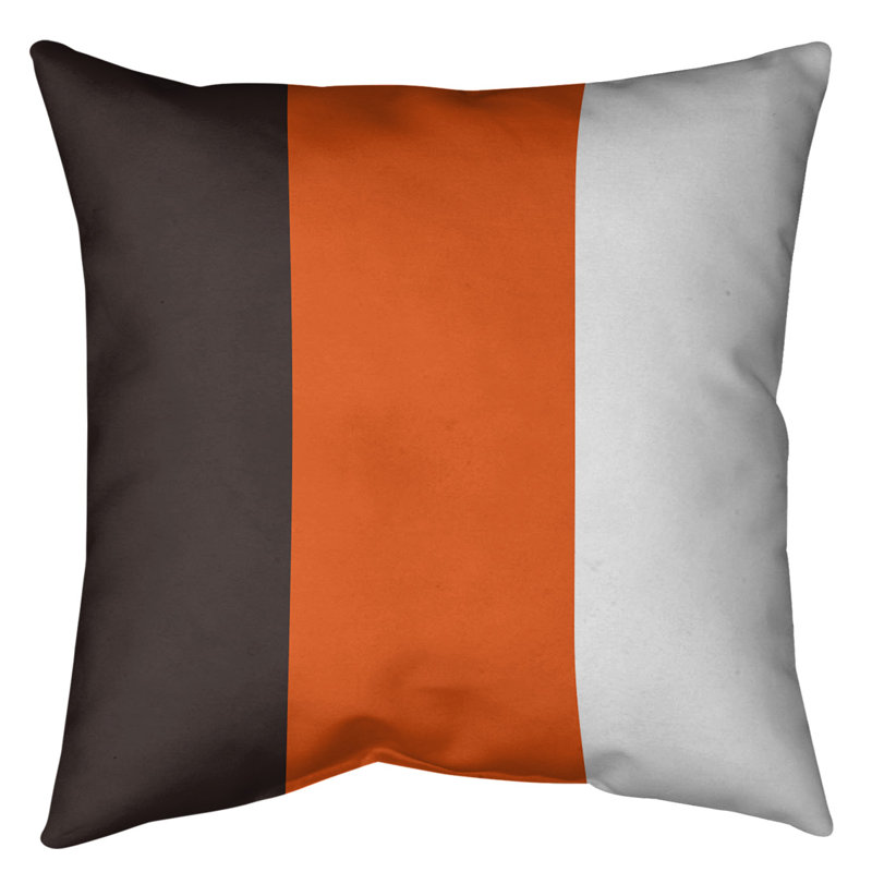 Housse de coussin, Orange, 16 po x 1 po, Simili suède