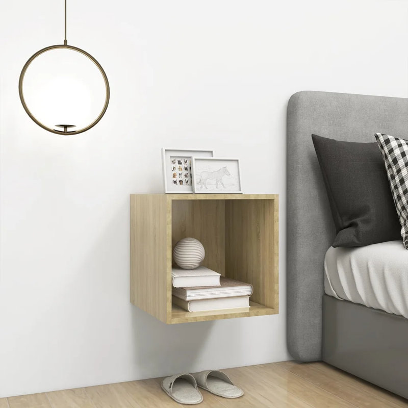 Dorli 2 Piece Square Cube Shelf, Sonoma Oak