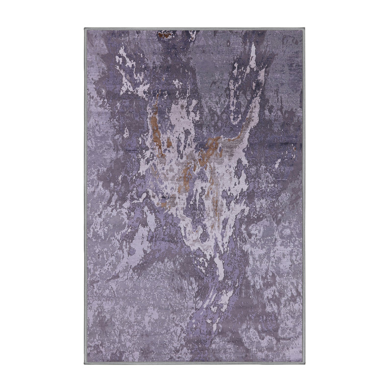 Tapis 100% Mid-Century moderne lavable à la machine 2065, Rectangle 8 pi x 12 pi