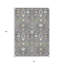 Tapis extérieur lavable d'intérieur gris anthracite ivoire et vert 8 pi x 10 pi