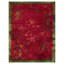 1920s Antique Fuschia Asymmetrical Floral Handknotted Wool Chinese Art Deco Rug