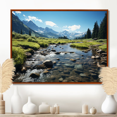 «USA Rocky Mountain National Park River I», reproduction d'art sur toile encadrée