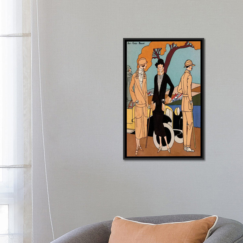 « rétro couture iv », annonce de portfolio sur toile, H 26 po x l 18 po x P 1,5 po, Toile avec cadre noir, Pas de tapis