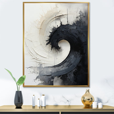 Contrast Harmony I - abstrait, spirales sur toile