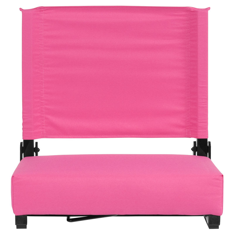 Grandstand Comfort Seats by Flash - Lightweight Stadium Chair with Handle & Ultra-Padded Seat, Pink