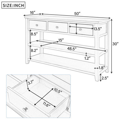 Red Barrel Studio® 50'' Solid Wood Sideboard & Reviews | Wayfair