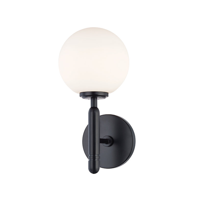 Ruzanna Armed Sconce, Glossy Black