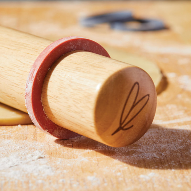 Ayesha Curry Pantryware Rolling Pin and Pie Board Set, 2 Piece, Parawood