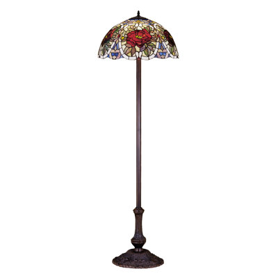 63" High Renaissance Rose Floor Lamp