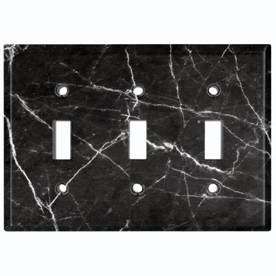 Patterned 3 - Gang Toggle Light Switch Standard Wall Plate