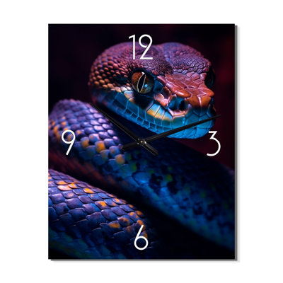 Blue Anaconda Snake Wildlife Photography I - Animals Snake Wall Clock Oversized