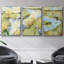 Airy I, ensemble de 3 toiles encadrées sur toile-97760266-97760267