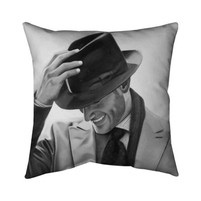 Well-dressed man Black Poly Twill Throw for Home Decor