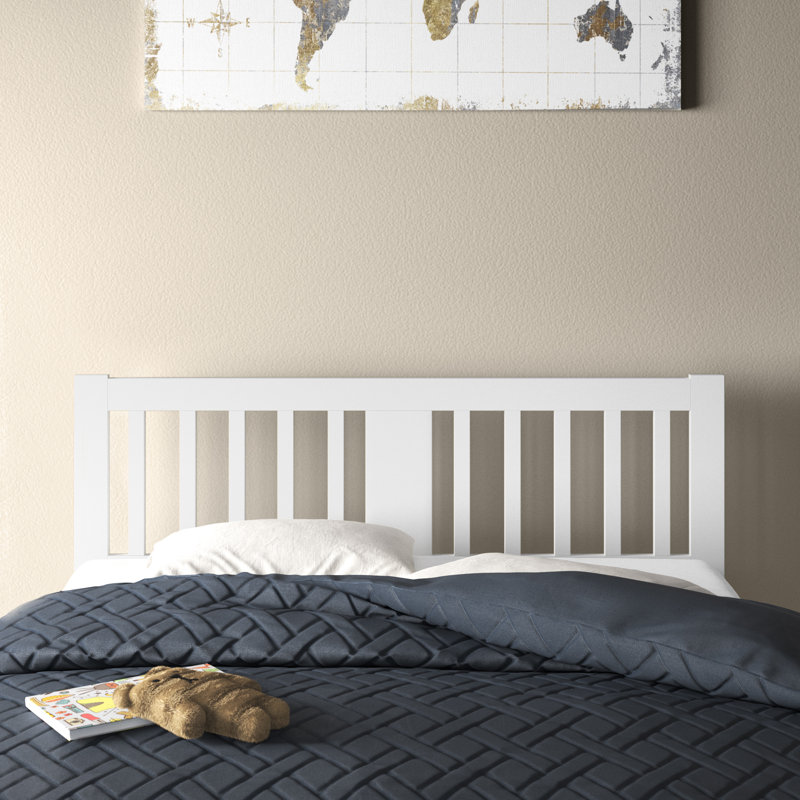 Zosia Solid Wood Headboard, White, Queen
