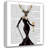 Trinx Fab Funky Gallery Wrapped Canvas Art Titled: Glamour Deer in Black-1805718832