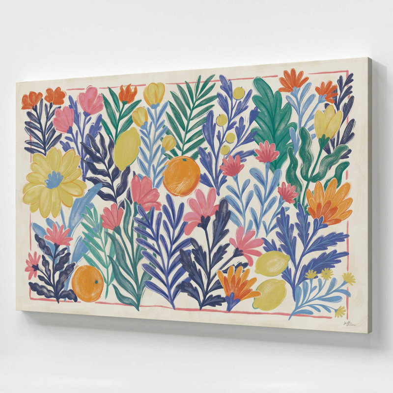 Tropical Floal Delight, grande impression sur toile, H 36 po x l 54 po