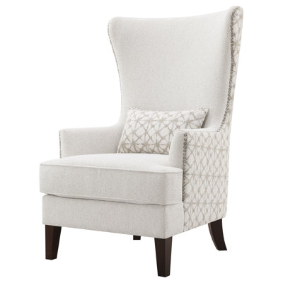 Pippin Curved Arm High Back Accent Chair Cream -  Alma, Retsaoc 904066