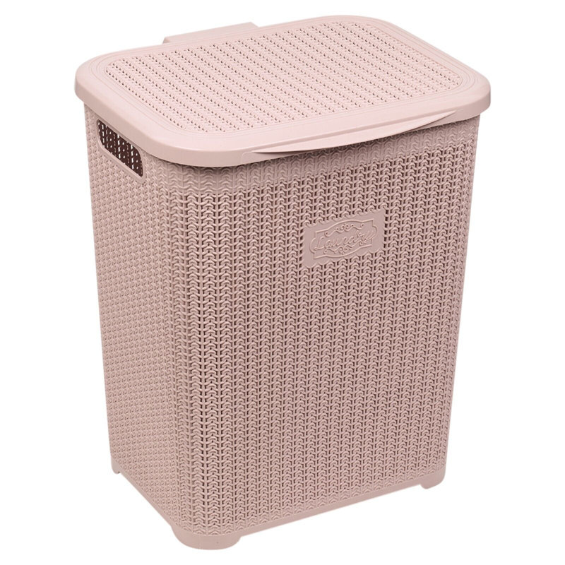 Plastic Laundry Basket, Cappuccino