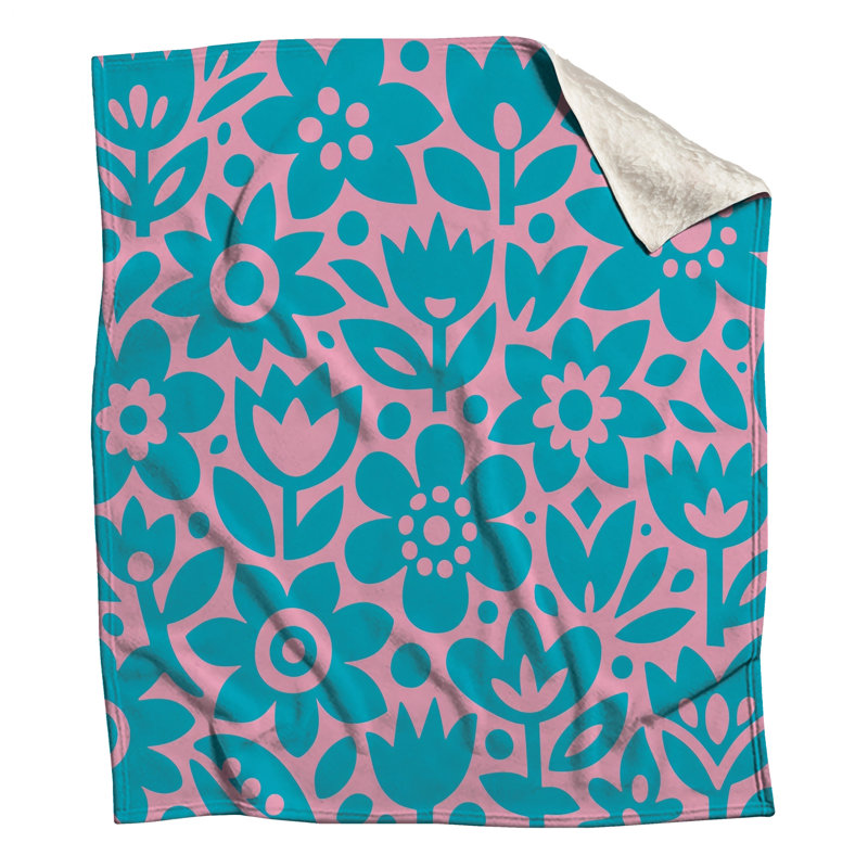 Couvertures à motif floral, 50in W x 60in H