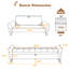 Banc de rangement en velours pour chambre à coucher, pieds dorés-1707893855