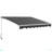 Electric Awning With LED Lights, Retractable Awning, UV40+ Sun Shade Shelter With Remote Controller And Crank Handle For Deck, Balcony, Yard-111084693-111084694