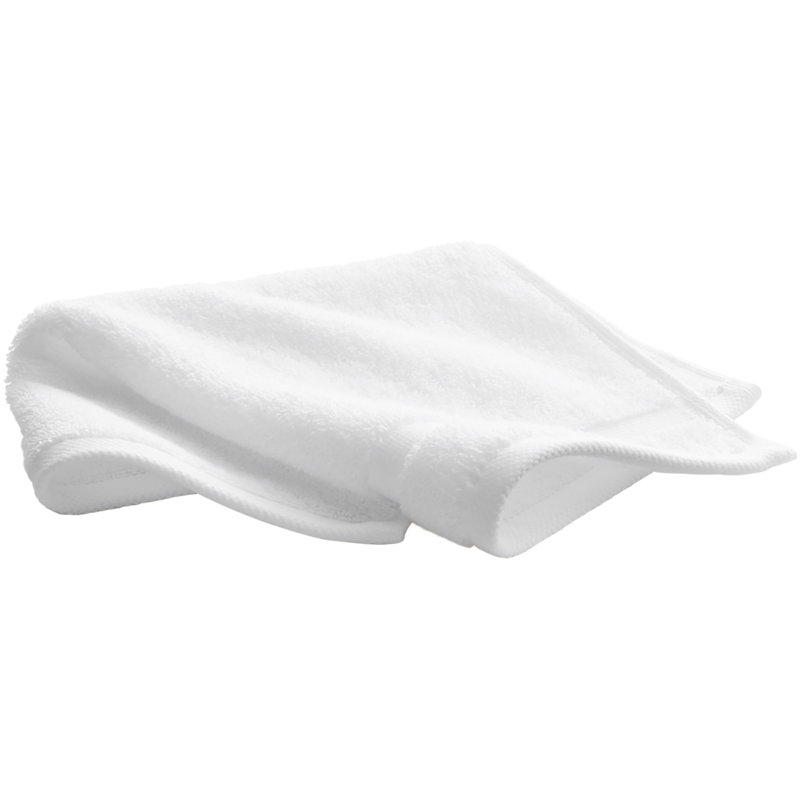 Bath Linens Washcloth with Terry Weave, White