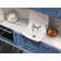 ELLAI 24-in Wall Mounted High Back Utility Sink White Ceramic Farmhouse Laundry Sink Bathroom Sink