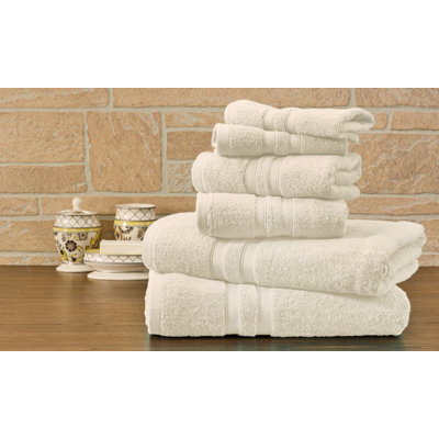 Ensemble de 6 serviettes en coton 100% de qualité égyptienne Bibb Home