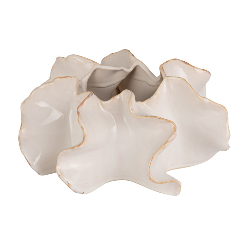 Stoneware Organic Shaped Planter In Reactive Glaze