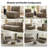 Shalon 84" Modern Chenille 5-Piece Modular Channel Tufted Living Room Sets-1325075637