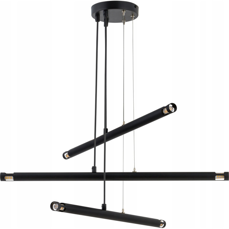 6 - Light Kitchen Island Pendant, Black