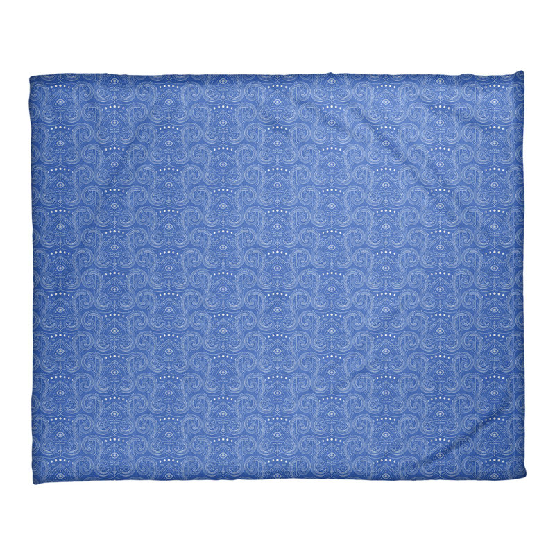Couverture pour le troisième œil Katelyn Elizabeth, l 52,5 po x L 62,5 po, Bleu / blanc