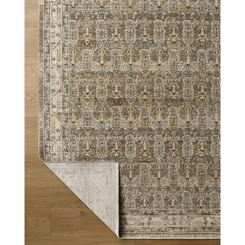 Farshad Machine Woven Area Rug, Charcoal/Taupe/Gray, Rectangle 2' x 2'11"
