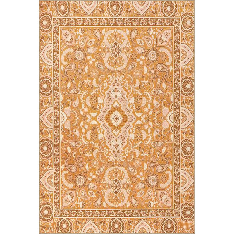 Tapis décoratif géométrique moderne dans des tons de jaune traditionnel, Tapis de couloir 3 pi 4 po x 9 pi 11 po