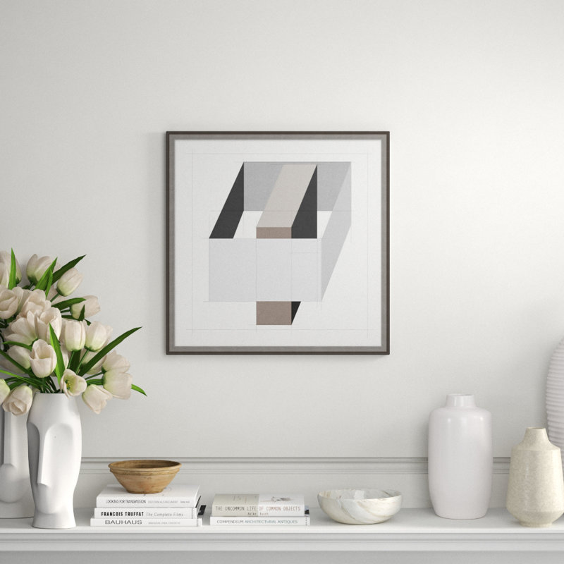 Analytical Placement 8' Framed Graphic Art Print on Glass
