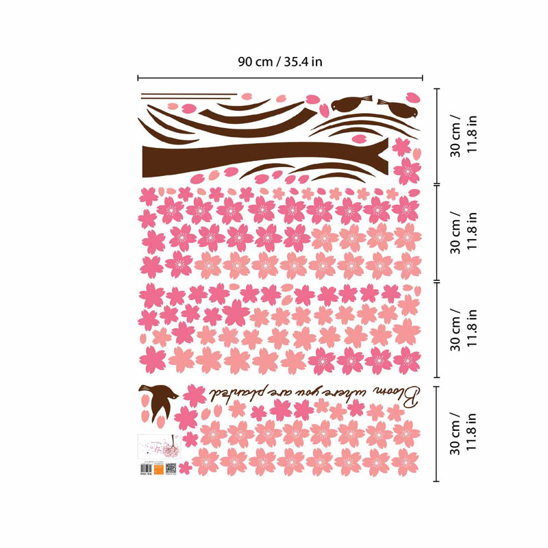 Décalcomanie murale fleur de cerise