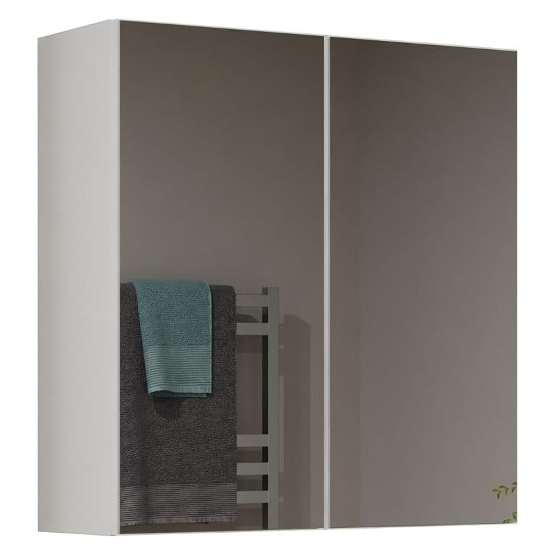 Bathroom Mirror Cabinet | Wall Mounted, Mdf, Mirrored Storage Cupboard | Interior Shelves, Soft Close, Space-saving Design, Modern Bathroom Organizer, Solid Build